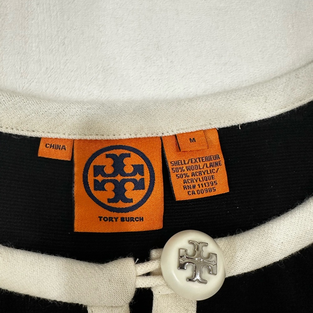 Tory Burch Women's Black Wool Knit Dress Long Sleeve, Size M. - Picture 7 of 13